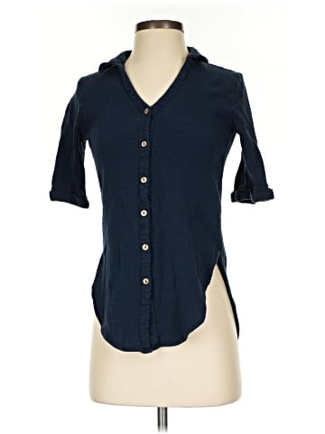 Papillon 3/4 Sleeve Button-Down Shirt (view 1)