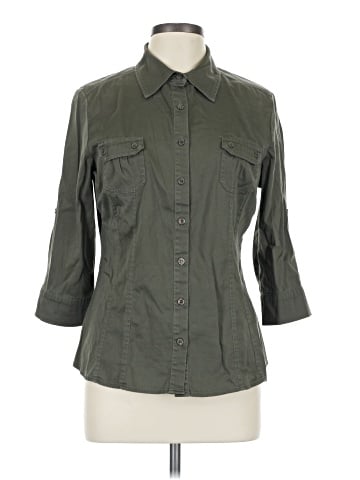 Apt. 9 3/4 Sleeve Button-Down Shirt (view 1)