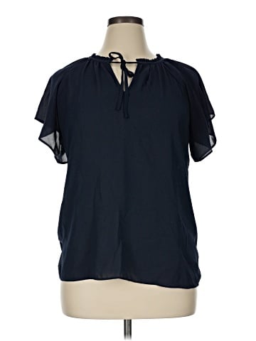 Ann Taylor LOFT Outlet Short Sleeve Blouse (view 1)
