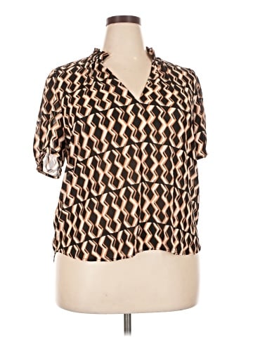 Worthington Short Sleeve Blouse (view 1)