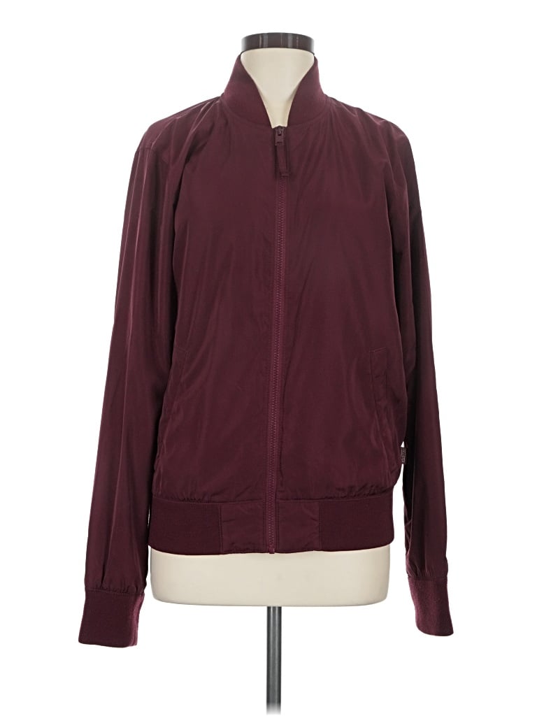 Pre-owned Hollister Track Jacket In Burgundy