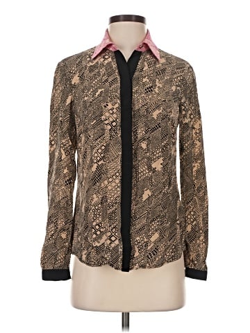 Trina Turk Long Sleeve Silk Top (view 1)