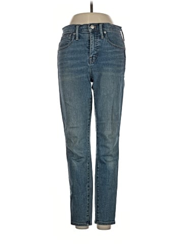 Madewell Petite 10" High-Rise Skinny Jeans in Woodridge Wash (view 1)