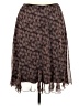 Connected Apparel 100% Polyester Paisley Brown Casual Skirt Size 2X - photo 1