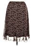 Connected Apparel 100% Polyester Paisley Brown Casual Skirt Size 2X - photo 2