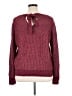 Ann Taylor LOFT Outlet Solid Burgundy Pullover Sweater Size XL - photo 2
