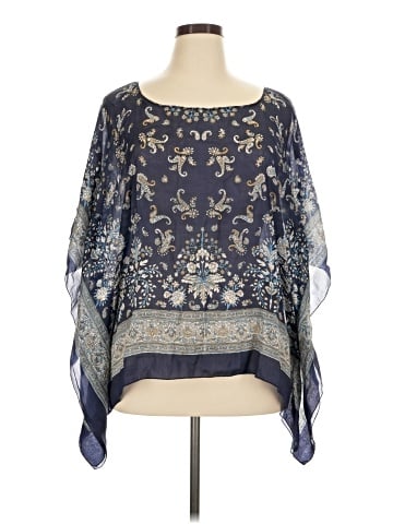Mileage 3/4 Sleeve Silk Top (view 1)
