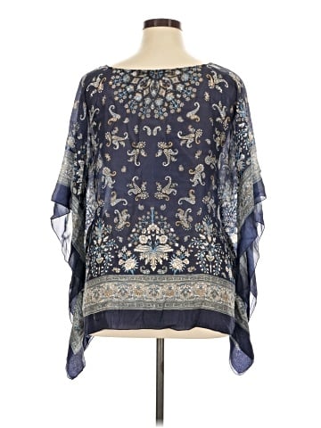 Mileage 3/4 Sleeve Silk Top (view 2)