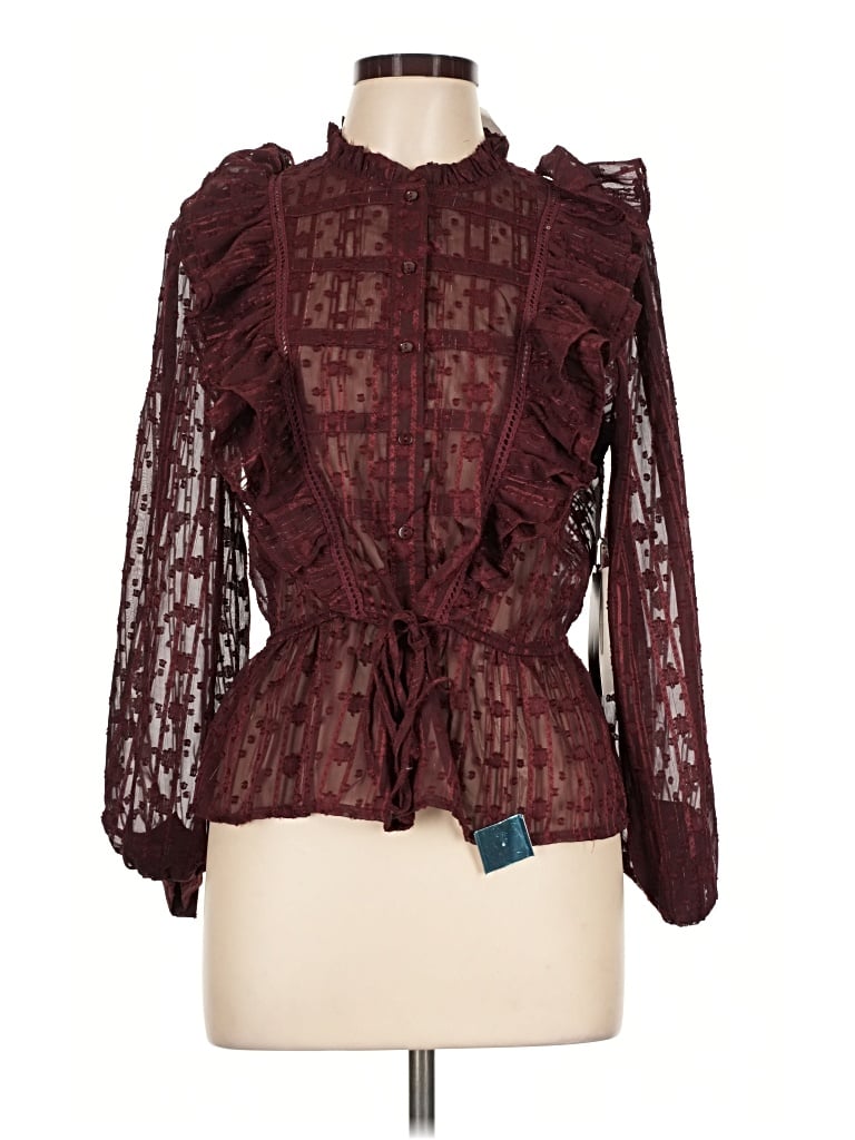 Assorted Brands Long Sleeve Blouse In Brown