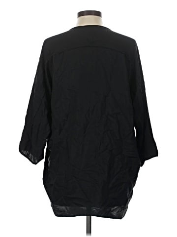 Vince. 3/4 Sleeve Silk Top (view 2)