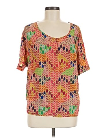 Drew Short Sleeve Silk Top (view 1)