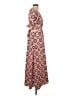 Shein 100% Polyester Print Red Casual Dress Size 4 - photo 4