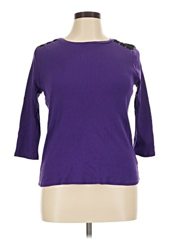 Lauren by Ralph Lauren 3/4 Sleeve T-Shirt (view 1)