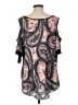 Bisou Bisou 100% Polyester Black Short Sleeve Blouse Size L - photo 2