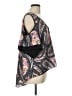 Bisou Bisou 100% Polyester Black Short Sleeve Blouse Size L - photo 4