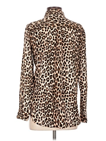 Equipment Long Sleeve Silk Top (view 2)