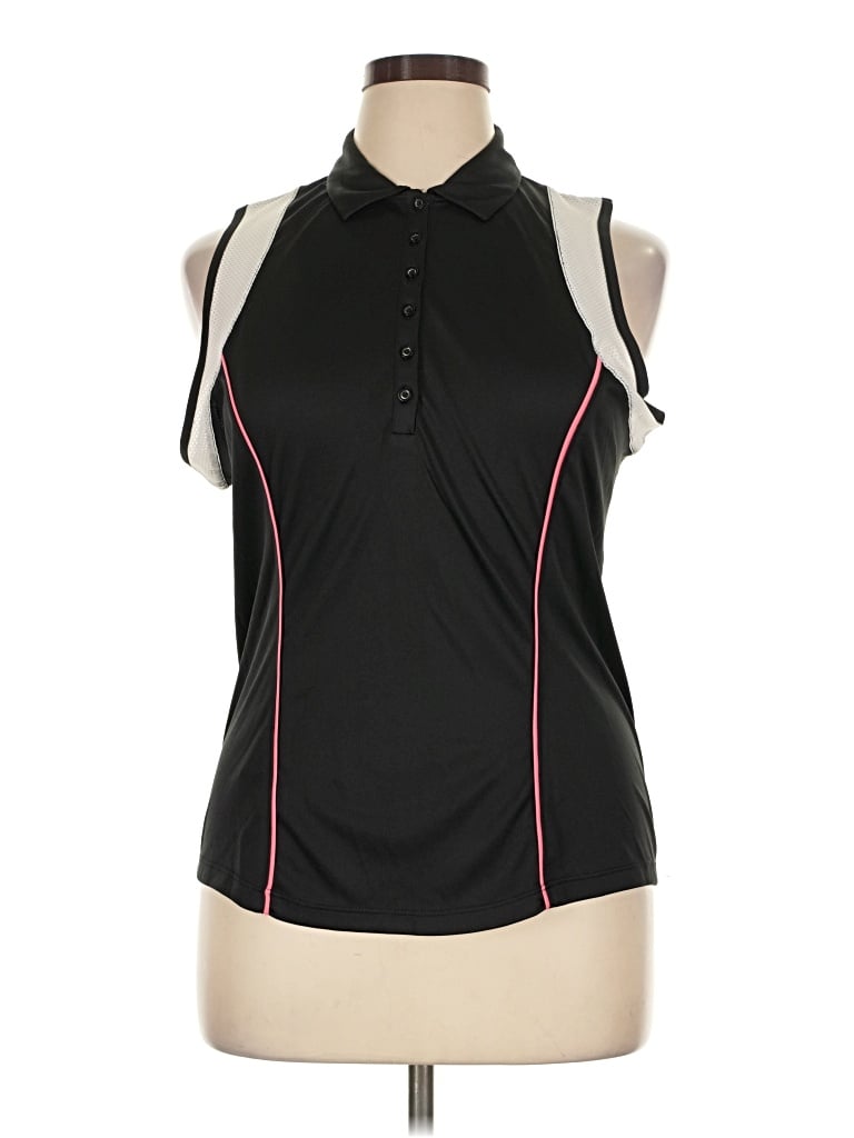 Pre-owned Pga Tour Sleeveless Blouse In Black