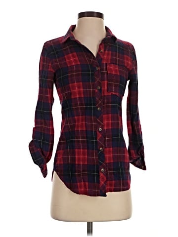 Polly & Esther 3/4 Sleeve Button-Down Shirt (view 1)