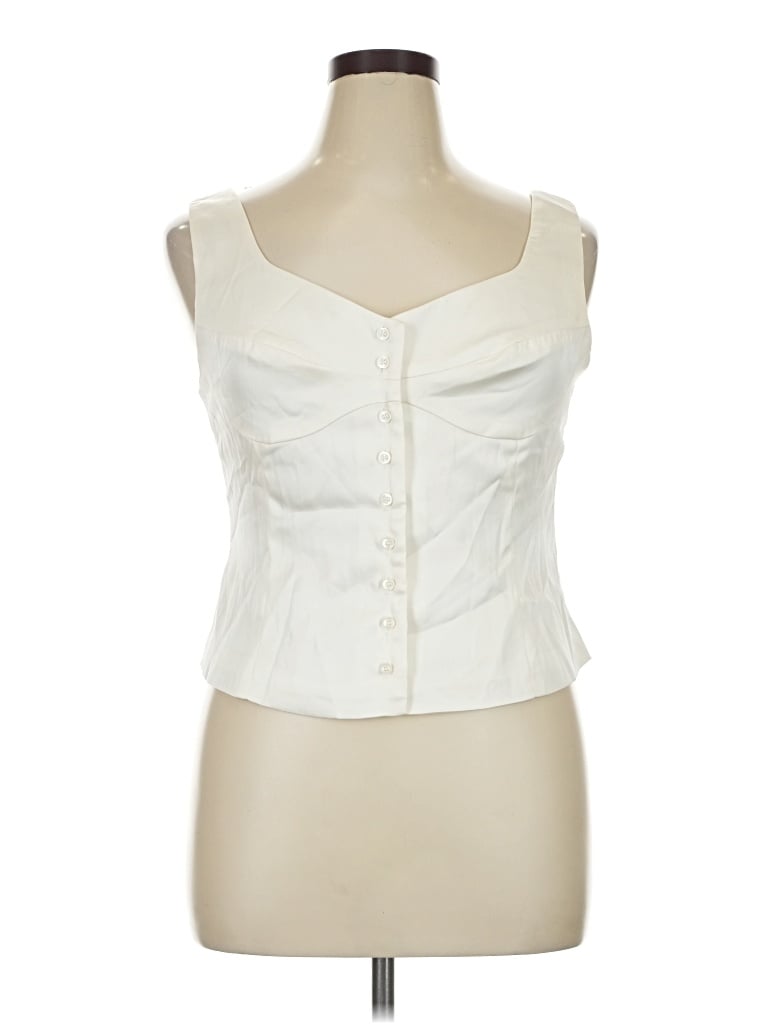 Pre-owned Commense Sleeveless Blouse In Ivory