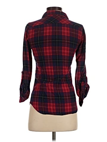 Polly & Esther 3/4 Sleeve Button-Down Shirt (view 2)