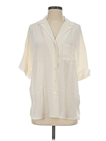 Theory Short Sleeve Silk Top (view 1)