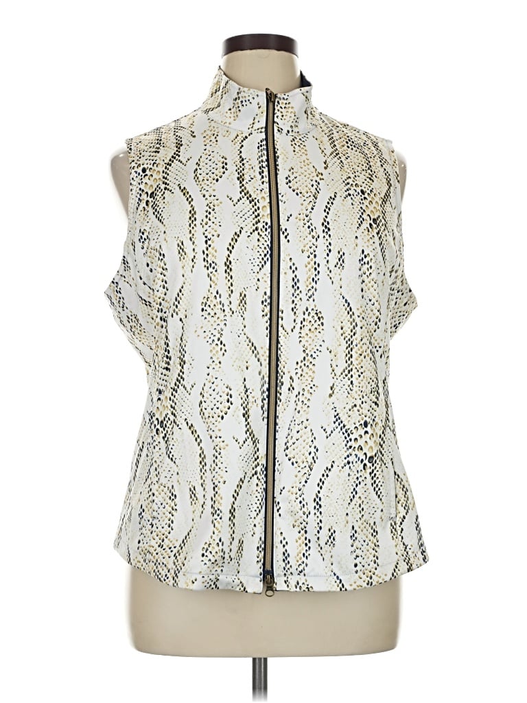 Pre-owned Greg Norman Vest In Ivory