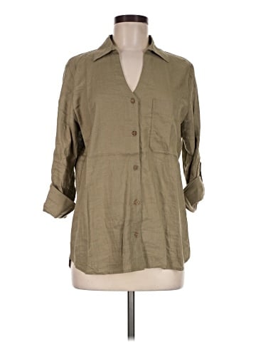 Matty M 3/4 Sleeve Button-Down Shirt (view 1)
