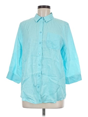 Chico's 3/4 Sleeve Button-Down Shirt (view 1)