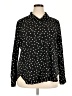 Van Heusen 100% Polyester Polka Dots Black Long Sleeve Blouse Size XXL - photo 1