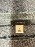 Express 100% Lambswool Stripes Gray Wool Pullover Sweater Size S - photo 7
