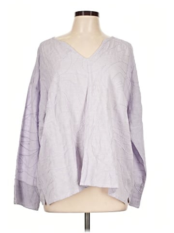 Peace Love World Long Sleeve Blouse (view 1)