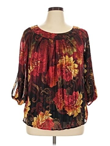 Sara Michelle 3/4 Sleeve Blouse (view 1)
