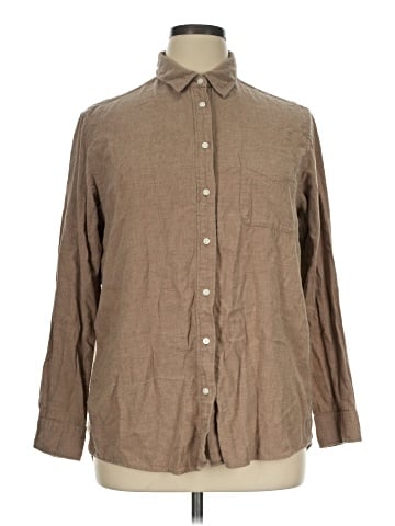 Uniqlo Long Sleeve Button-Down Shirt (view 1)