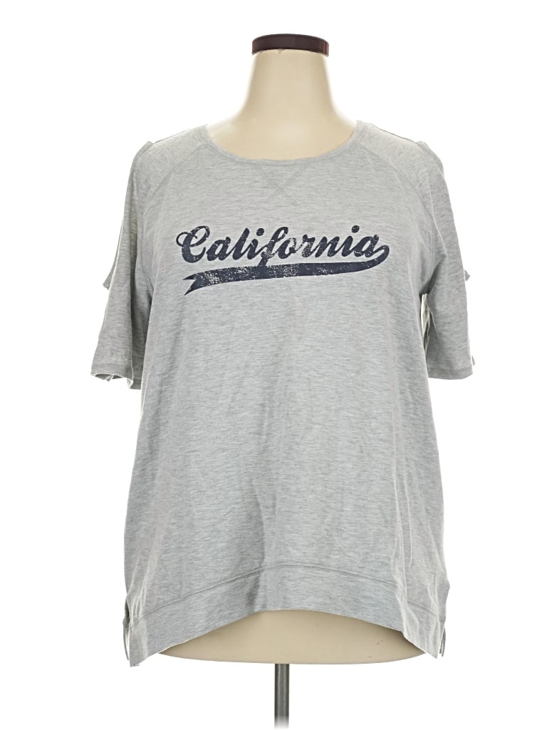 Pre-owned Active Short Sleeve T-shirt In Gray
