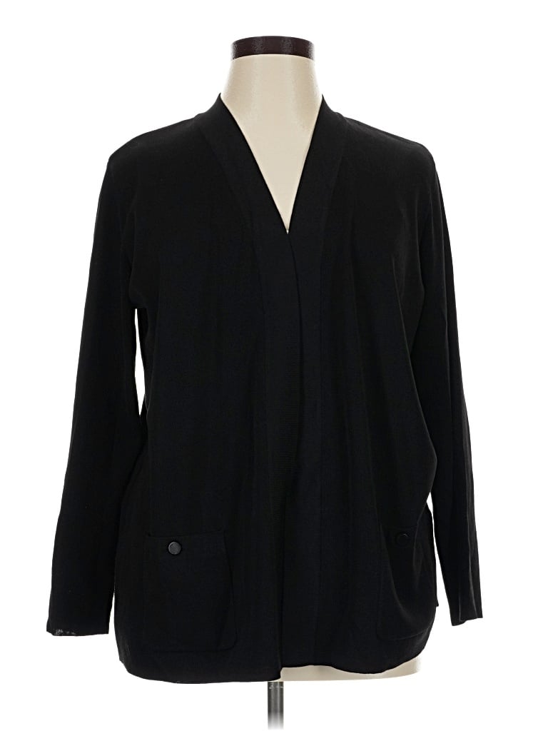 Anne Klein Cardigan Sweater In Black
