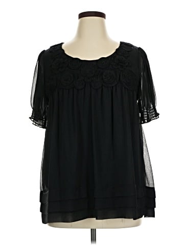 Beige by ECI Short Sleeve Blouse (view 1)