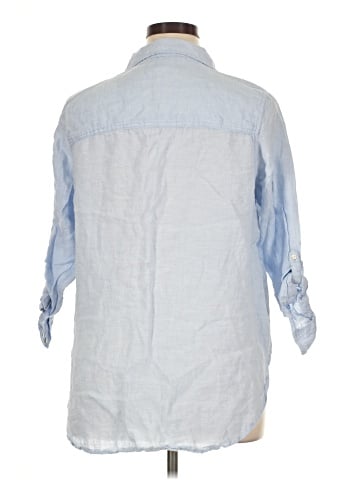 Sigrid Olsen 3/4 Sleeve Button-Down Shirt (view 2)