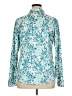 JoFit Floral White Teal Long Sleeve Polo Size XL - photo 2