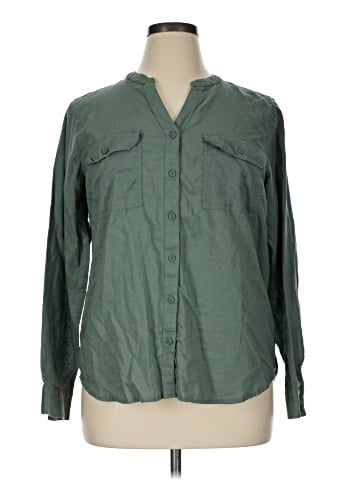 St. John's Bay Long Sleeve Button-Down Shirt (view 1)