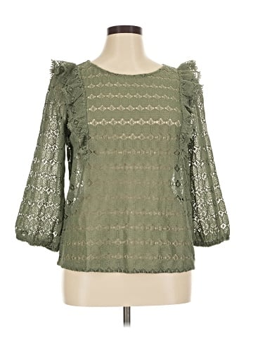 Garnet Hill 3/4 Sleeve Blouse (view 1)