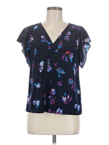Rebecca Taylor Short Sleeve Silk Top (view 1)