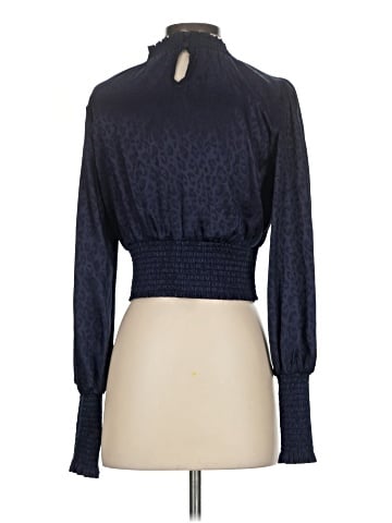 Aqua Long Sleeve Blouse (view 2)