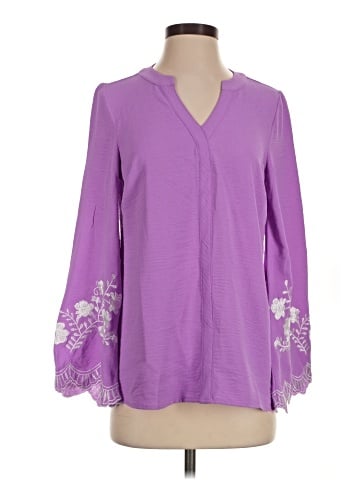 Nina Leonard Long Sleeve Blouse (view 1)