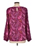 Ann Taylor 100% Polyester Paisley Purple Long Sleeve Blouse Size 12 - photo 2
