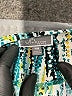 JM Collection Graphic Polka Dots Yellow Teal 3/4 Sleeve Blouse Size M (petite) - photo 7