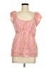 Max Studio 100% Cotton Pink Short Sleeve Blouse Size M - photo 1