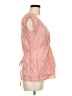 Max Studio 100% Cotton Pink Short Sleeve Blouse Size M - photo 4