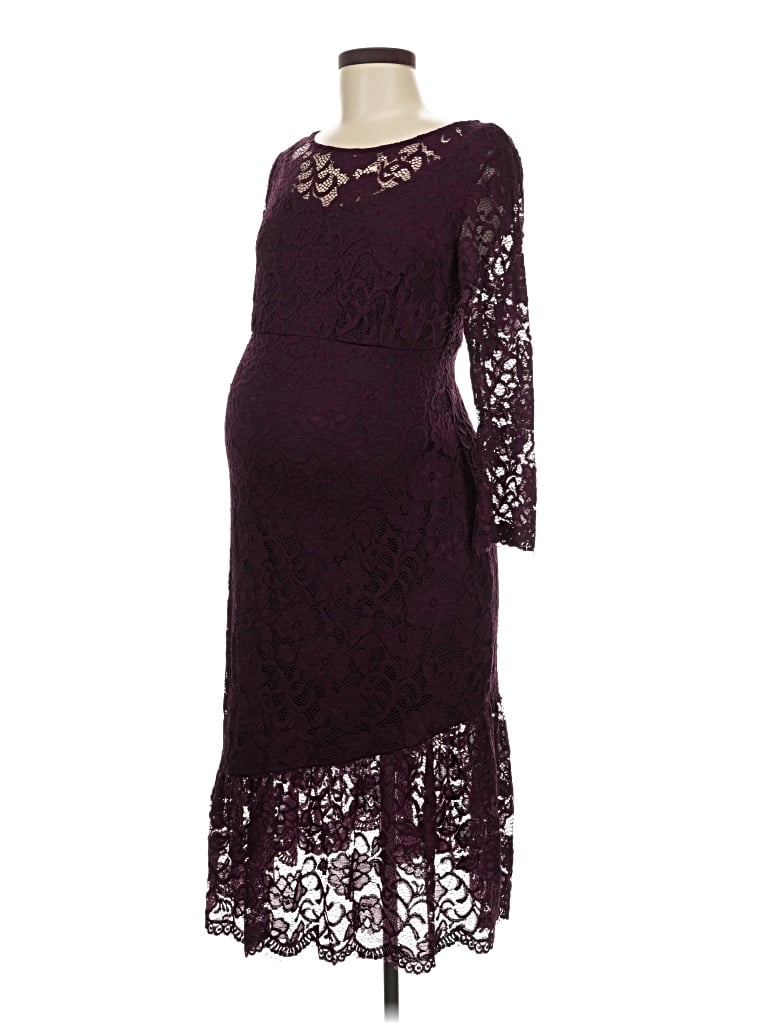 Pre-owned Ingrid & Isabel Cocktail Dress In Burgundy