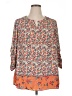 Daniel Rainn 100% Polyester Orange 3/4 Sleeve Blouse Size 1X - photo 1