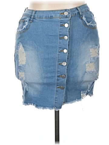 Unbranded Denim Skirt (view 1)